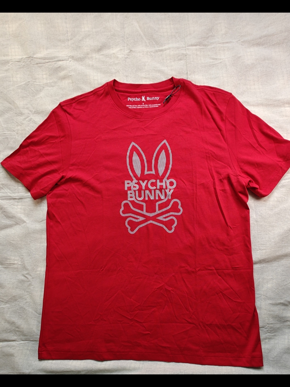 NWOT Psycho Bunny Red Logo Graphic Tee Large(6)